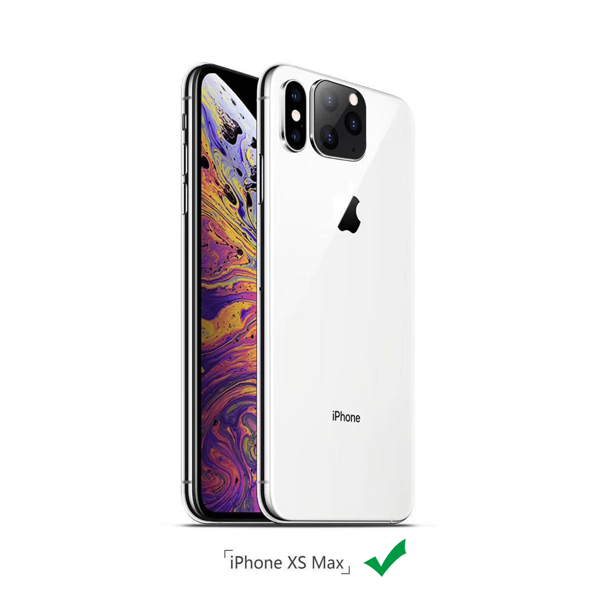 Bakeey-Converted-Change-iPhone-XS-Max-to-iphone-11-Pro-Max-Metal--Tempered-Glass-2-in1-Anti-scratch--1583731-6